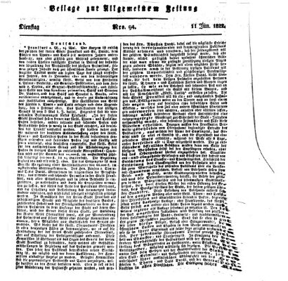 Allgemeine Zeitung Dienstag 11. Juni 1822
