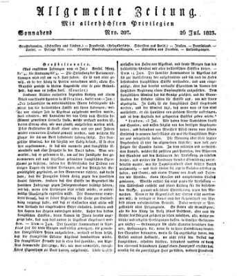 Allgemeine Zeitung Samstag 26. Juli 1823
