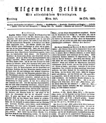Allgemeine Zeitung Freitag 24. Oktober 1823