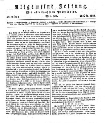 Allgemeine Zeitung Dienstag 28. Oktober 1823