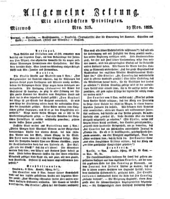 Allgemeine Zeitung Mittwoch 19. November 1823