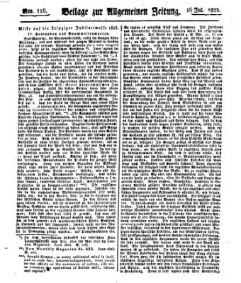 Allgemeine Zeitung Mittwoch 16. Juli 1823