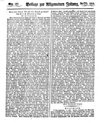 Allgemeine Zeitung Donnerstag 30. Oktober 1823