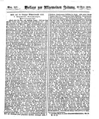 Allgemeine Zeitung Samstag 22. November 1823