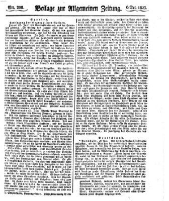 Allgemeine Zeitung Samstag 6. Dezember 1823