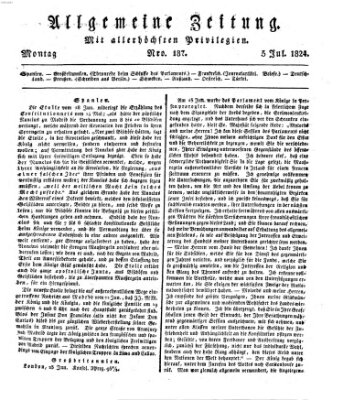 Allgemeine Zeitung Montag 5. Juli 1824