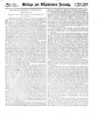 Allgemeine Zeitung Samstag 13. November 1824