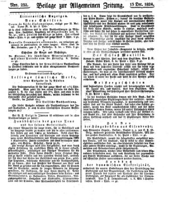 Allgemeine Zeitung Montag 13. Dezember 1824