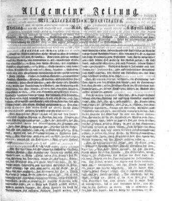 Allgemeine Zeitung Freitag 8. April 1825