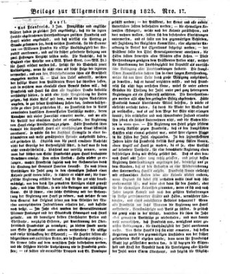 Allgemeine Zeitung Montag 17. Januar 1825