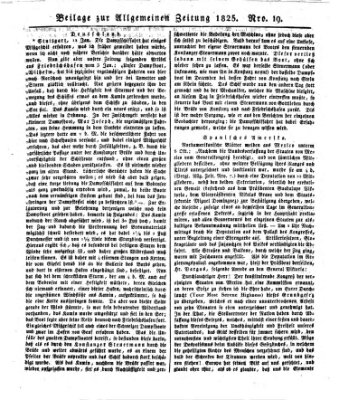 Allgemeine Zeitung Mittwoch 19. Januar 1825