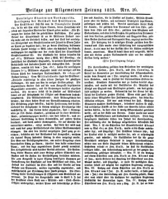 Allgemeine Zeitung Mittwoch 26. Januar 1825