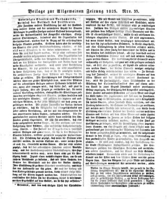Allgemeine Zeitung Mittwoch 2. Februar 1825
