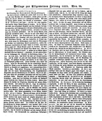 Allgemeine Zeitung Sonntag 27. Februar 1825