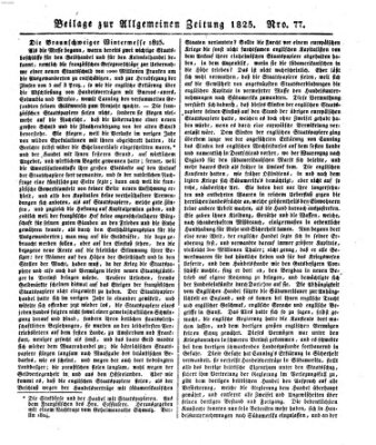 Allgemeine Zeitung Freitag 18. März 1825