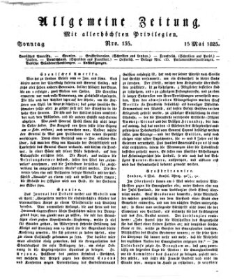 Allgemeine Zeitung Sonntag 15. Mai 1825
