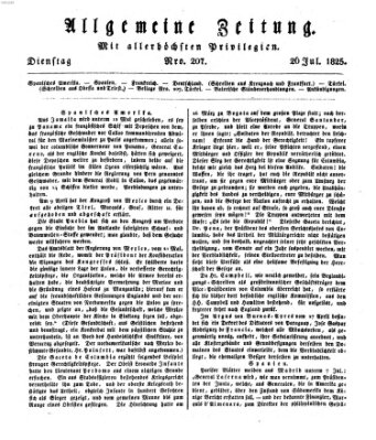 Allgemeine Zeitung Dienstag 26. Juli 1825