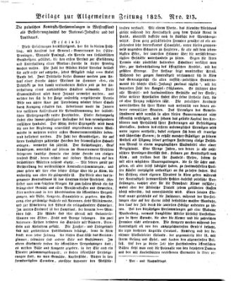 Allgemeine Zeitung Montag 1. August 1825