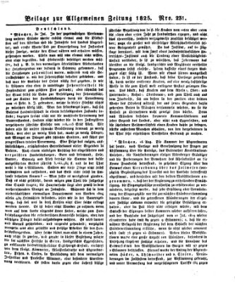 Allgemeine Zeitung Freitag 19. August 1825
