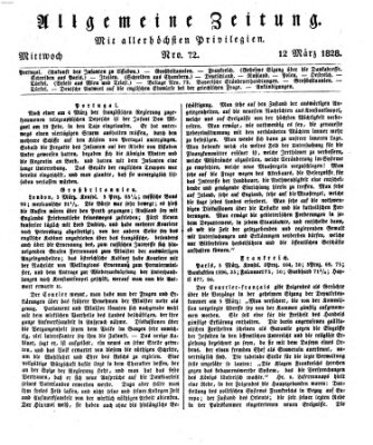 Allgemeine Zeitung Mittwoch 12. März 1828