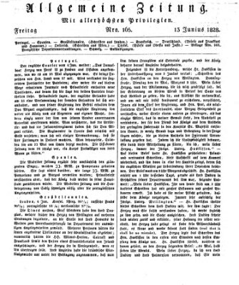 Allgemeine Zeitung Freitag 13. Juni 1828