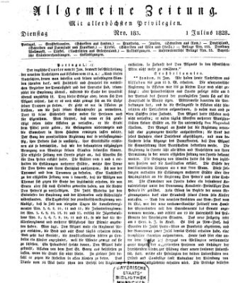 Allgemeine Zeitung Dienstag 1. Juli 1828