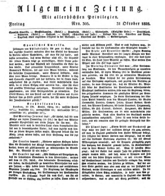 Allgemeine Zeitung Freitag 31. Oktober 1828