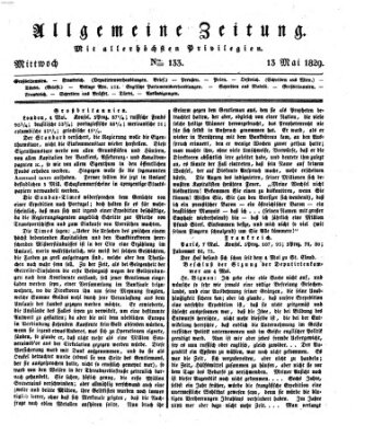 Allgemeine Zeitung Mittwoch 13. Mai 1829