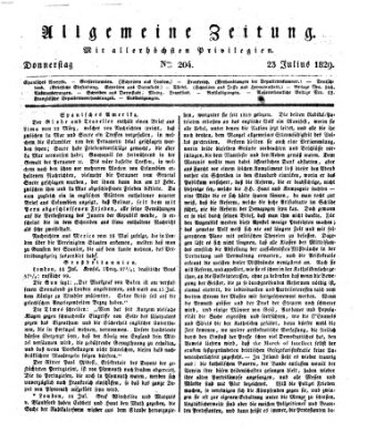 Allgemeine Zeitung Donnerstag 23. Juli 1829