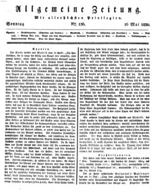 Allgemeine Zeitung Sonntag 16. Mai 1830