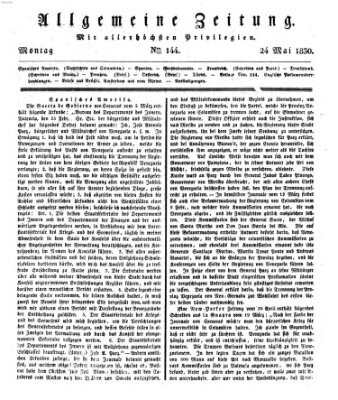 Allgemeine Zeitung Montag 24. Mai 1830