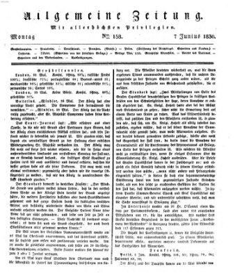 Allgemeine Zeitung Montag 7. Juni 1830