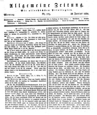 Allgemeine Zeitung Montag 28. Juni 1830