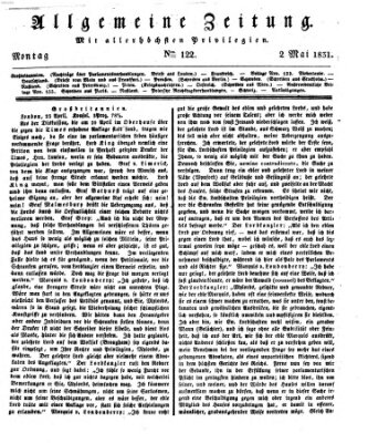 Allgemeine Zeitung Montag 2. Mai 1831