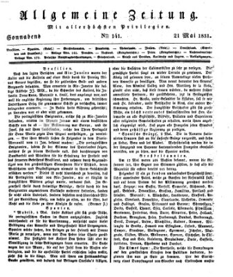 Allgemeine Zeitung Samstag 21. Mai 1831