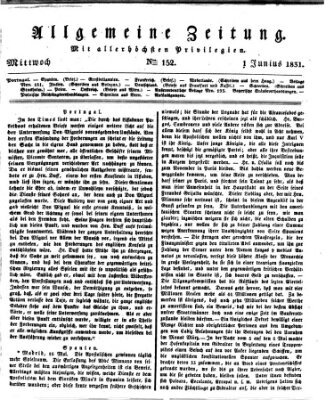 Allgemeine Zeitung Mittwoch 1. Juni 1831