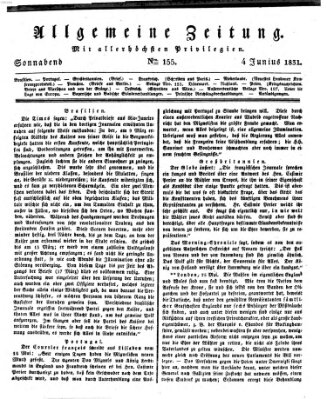 Allgemeine Zeitung Samstag 4. Juni 1831