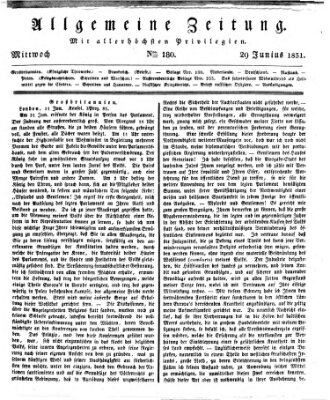 Allgemeine Zeitung Mittwoch 29. Juni 1831