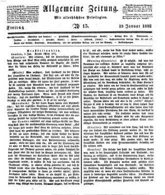 Allgemeine Zeitung Freitag 13. Januar 1832