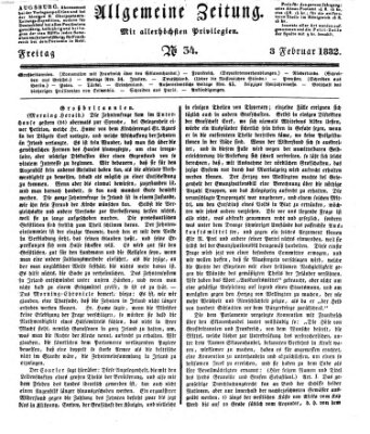 Allgemeine Zeitung Freitag 3. Februar 1832
