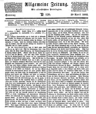 Allgemeine Zeitung Sonntag 29. April 1832