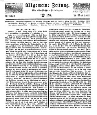 Allgemeine Zeitung Freitag 18. Mai 1832