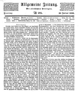 Allgemeine Zeitung Freitag 20. Juli 1832