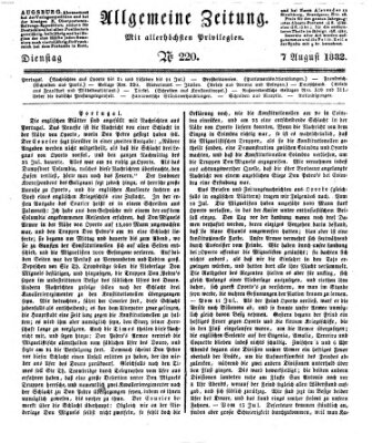 Allgemeine Zeitung Dienstag 7. August 1832