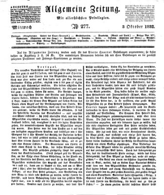 Allgemeine Zeitung Mittwoch 3. Oktober 1832