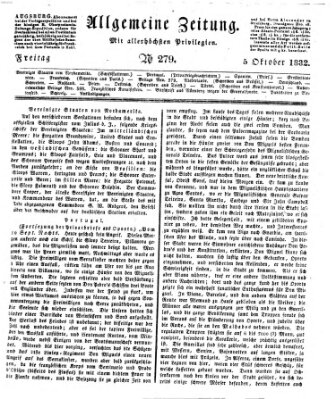 Allgemeine Zeitung Freitag 5. Oktober 1832
