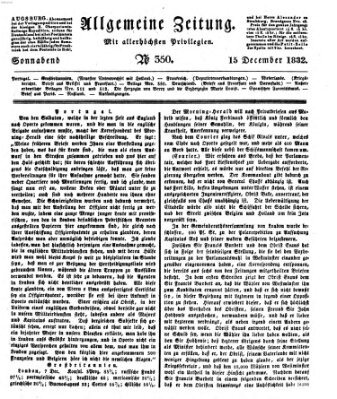 Allgemeine Zeitung Samstag 15. Dezember 1832