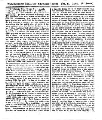 Allgemeine Zeitung Samstag 12. Januar 1833