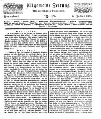 Allgemeine Zeitung Samstag 18. Juli 1835