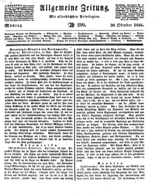 Allgemeine Zeitung Montag 26. Oktober 1835